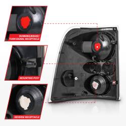 Anzo USA - Anzo USA Black Euro Clear Lens Taillight Set Explorer/Mountaineer 211081 - Image 5