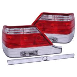 Anzo USA - Anzo USA Chrome Euro Red/Clear Lens Taillight Set Mercedes S-Class 221153 - Image 1