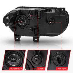 Anzo USA - Anzo USA 121526 Crystal Headlight Set for 08-14 Challenger - Image 5