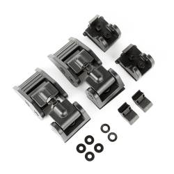 Rugged Ridge - Rugged Ridge 11210.27 Hood Catch Kit Textured Black 2018-21 Jeep Wrangler/20-21 - Image 1
