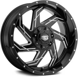 REV Wheels - REV Wheels 895M-2123544 895M 20x12 6x5.5 44mm Black/Machined - Image 1