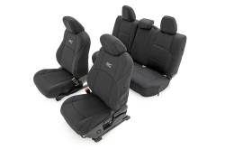 Rough Country Suspension Systems - Rough Country Front/Rear Seat Covers Black for 24-25 Toyota Tacoma Double 91062 - Image 1