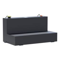 UWS - UWS ST-75-L-MB Matte Black 75-Gallon L-Shape Steel Transfer Tank - Image 1