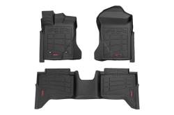 Rough Country Suspension Systems - Rough Country SM51003 Front/Rear Floor Liners Black for 24-26 Ranger Crew - Image 1