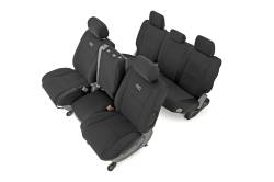 Rough Country Suspension Systems - Rough Country Front/Rear Seat Covers Black for 07-13 Toyota Tundra CrewMax 91060 - Image 3