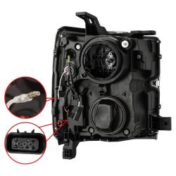 AlphaRex - AlphaRex 880224 Black Projector Headlights 15-19 Chevy Silverado 2500HD/3500HD - Image 2
