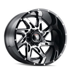 American Truxx - American Truxx AT183 Spyder 22x14 8x180 -76mm Black/Machined AT183-22478BM-76 - Image 1