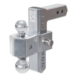 CURT - CURT 45365 AlumaLite Adjustable Aluminum Hitch w/Dual Ball 7.5" Drop - Image 1