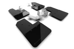 Rally Armor - Rally Armor MF85-RR-PL-MBK Black Mud Flap w/Metallic Black Logo - Image 1