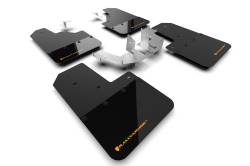 Rally Armor - Rally Armor MF85-NO-PL-COR Black Mud Flap Cy Orange Logo - Image 1