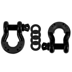 Mishimoto - Mishimoto BNDR-BK 3/4" Steel D-Ring Shackle Set 2 Pieces Black - Image 1