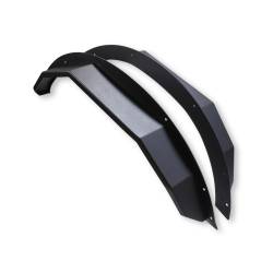 TrailFX - TrailFX BR008T Matte Black Angle Tube Fender Flares 4.75" Tire Coverage Pair - Image 1