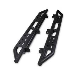 TrailFX - TrailFX BR012T Matte Black Rocker Guard Steps Round Tube 1 Step Area Bolt-On - Image 1