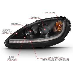 Anzo USA - Anzo USA 121553 Projector Headlight Set w/Halo for 05-13 Corvette - Image 4
