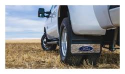 Gatorback - Gatorback 21"x24" Rear Dually Black Mud Flaps Ford Oval Logo GA2124F-C - Image 1