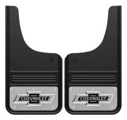 Gatorback - Gatorback 12"x23" Cut-Style Black Mud Flaps Chevrolet Logo GB1223CUTC - Image 1