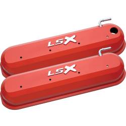 Proform - Proform 141-257 Raised "LSX" Emblem Aluminum Valve Covers Chevy Orange - Image 1