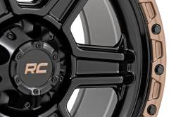 Rough Country Suspension Systems - Rough Country 79 Series Wheel 18x9 5x5.0 0mm Semi Gloss Black/Bronze 79180918 - Image 4