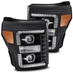AlphaRex - AlphaRex 880142 Black Plank Projector Headlights for 11-16 Ford Super Duty - Image 1