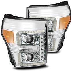 AlphaRex - AlphaRex 880145 Chrome LED Projector Headlights for 11-16 Ford Super Duty - Image 1