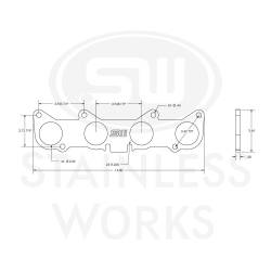 Stainless Works - Stainless Works HFFORD5.0200 Header Flange Ford 2" Round Port - Image 2