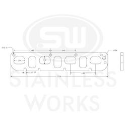 Stainless Works - Stainless Works HFJP61175 Header Flange Hemi 1.75" D Port - Image 2