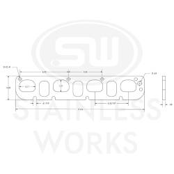 Stainless Works - Stainless Works HFJP61188 Header Flange Hemi 1-7/8" D Port - Image 2