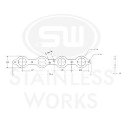 Stainless Works - Stainless Works HFLS1175 Header Flange LS 1.75" Round Port - Image 2