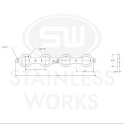 Stainless Works - Stainless Works HFLS1188 Header Flange LS 1-7/8" Round Port - Image 2
