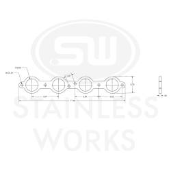 Stainless Works - Stainless Works HFLS1200 Header Flange LS 2" Round Port - Image 2