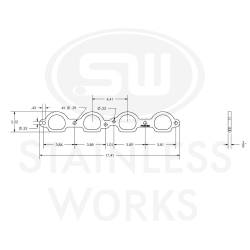 Stainless Works - Stainless Works HFLS7200 Header Flange LS 2" D Port - Image 2