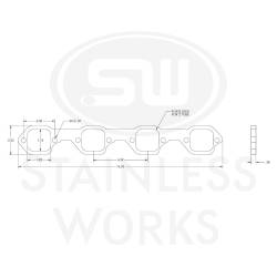 Stainless Works - Stainless Works HFSBFVICT200 Header Flange SBF 2" Square Port - Image 2