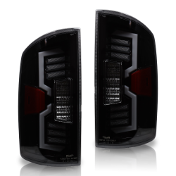 Winjet - Winjet CTWJ-0707-GBC-SQ Black/Clear LED Taillights for Dodge Ram 1500 2500 - Image 2