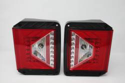 Winjet - Winjet CTRNG0490-CR Chrome/Red LED Taillights for 07-18 Jeep Wrangler JK - Image 2