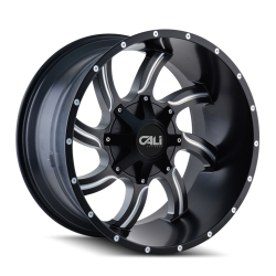 Cali Offroad - Cali Offroad 9102-22276M 9102 Twisted 22x12 8x6.5/170 -44mm Black/Milled - Image 1