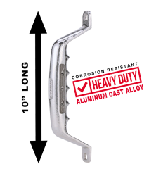 Carr - CARR 200032 10" Grab Handle Bolt On Cast Aluminum XM3 Polished Single - Image 2