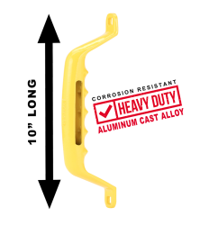 Carr - CARR 200037 10" Grab Handle Bolt On Cast Aluminum XP7 Yellow Single - Image 2
