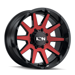 Ion Alloy - Ion Alloy 143 Series 20x9 8x6.5 0mm Gloss Black/Red Machined 143-2981BTR - Image 1