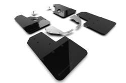 Rally Armor - Rally Armor MF85-RR-ST-MBK Black Mud Flap Metallic Black Logo - Image 1