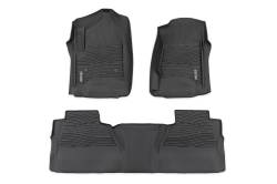 Rough Country Suspension Systems - Rough Country FF-21413 Fr/Rr Floor Liners Black for 14-18 Silverado/Sierra Crew - Image 1
