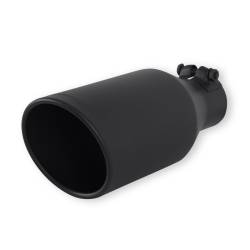 Flowmaster - Flowmaster 15404B Exhaust Tip 4.5" Black Angle Cut for 2.5" Tubing Clamp-On - Image 2