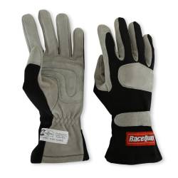 Racequip - RaceQuip 351003RQP 351 Series 1-Layer Nomex Race Gloves Black Medium - Image 2