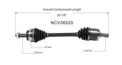 GSP - GSP NCV36520 97-01 Honda CR-V Front Right CV Axle Assembly - Image 6