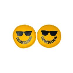 KC Hilites - KC HiLiTES 5205 Retro Vinyl 6" Yellow Smiley Sunglasses Cover PAIR - Image 1