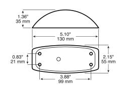 Peterson - Peterson 123A Aluminum 5"x2.125" Amber Lens Side Marker Clearance Light - Image 2
