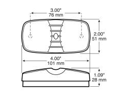 Peterson - Peterson 138R Clearance Light PC-Rated Rectangle Double Bulls-Eye 4x2" - Image 2
