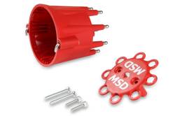 MSD - MSD Ignition 8433 Distributor Cap V8 HEI Terminals Red Spark Plug Wire Retainer - Image 3