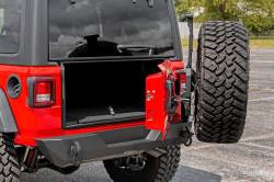 Rough Country Suspension Systems - Rough Country Rear Trail Bumper w/Tire Carrier Black for Wrangler JL 10598 - Image 6
