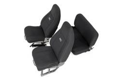 Rough Country Front/Rear Seat Covers Black for 87-90 Jeep Wrangler YJ 91008