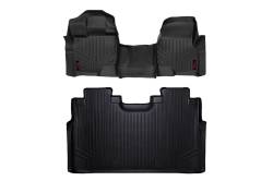 Rough Country Front/Rear Floor Liners Black 15-24 Ford F150 Crew M-51153